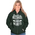 thumbnail image 4 of Breaking Records And Hearts Funny Zip Up Hoodie Men's Women's Brisco Brands 5X, 4 of 6