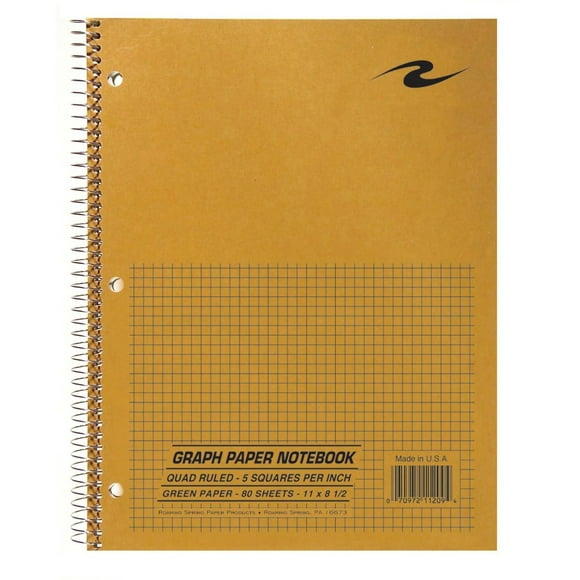 Graph Paper Spiral Notebook