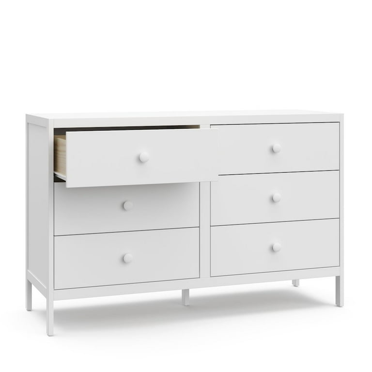 dresser target white Vintage Swedish 9 Drawer in Le Chateau When your child grows White Dresser with Silver Handles