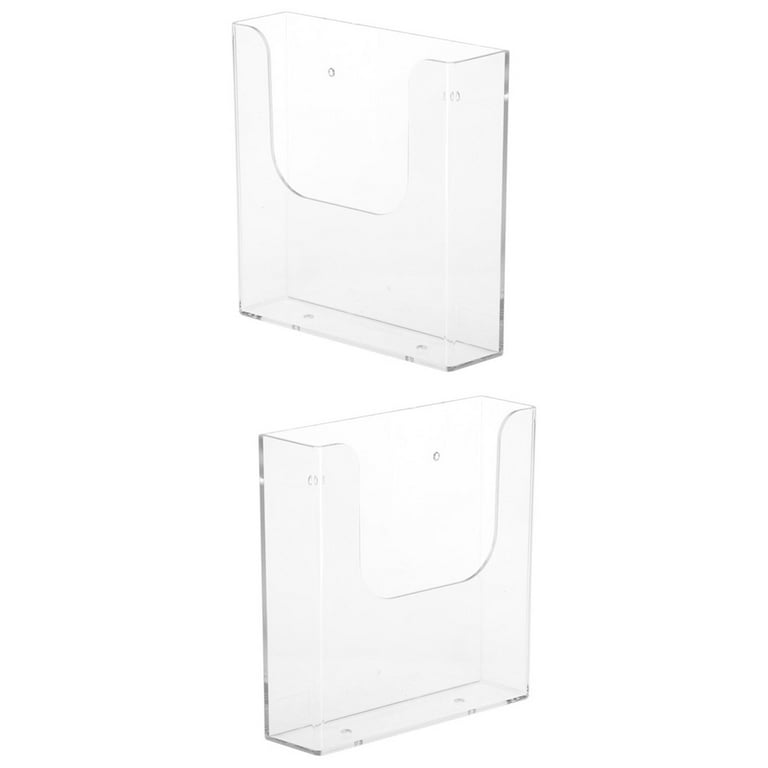NIUBEE Acrylic Brochure Holder 8.5 x 5.5 inches 2 Pack, Clear Acrylic  Literature Holder Plastic Flyer Display Stand, Acrylic Countertop Organizer  for Magazine, Pamphlet, Booklets, Menu, Journals 