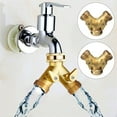 3/4inch Solid Brass Double Two Way Tap Garden Connector Adaptor Hose Splitter Irrigation System