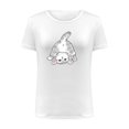 thumbnail image 4 of Pntutb Mujer Lindo Gato Estampado Manga Corta Cuello Redondo Cobertura Casual Whitet Shirt top Pntutb Pntutb-6847, 4 of 5
