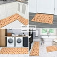 thumbnail image 5 of Orange Christmas Gingerbread Man Pattern Kitchen Rugs Sets Of 2,Anti Fatigue Kitchen Mat Rugs Non Slip Washable,Decorative Kitchen Floor Mats for Kitchen,Sink,Laundry,17"x30"+17"x47", 5 of 7