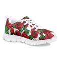 thumbnail image 2 of Pzuqiu Rose Flower Print Kids Running Shoes Size 12 for Girls Fashion Floral Sneakers Breathable Lightweight Sports Shoes, 2 of 5