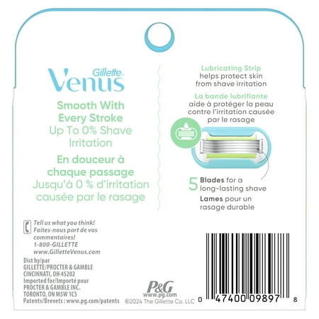 Venus Extra Smooth Women's Razor Blade Refills, 4 Count