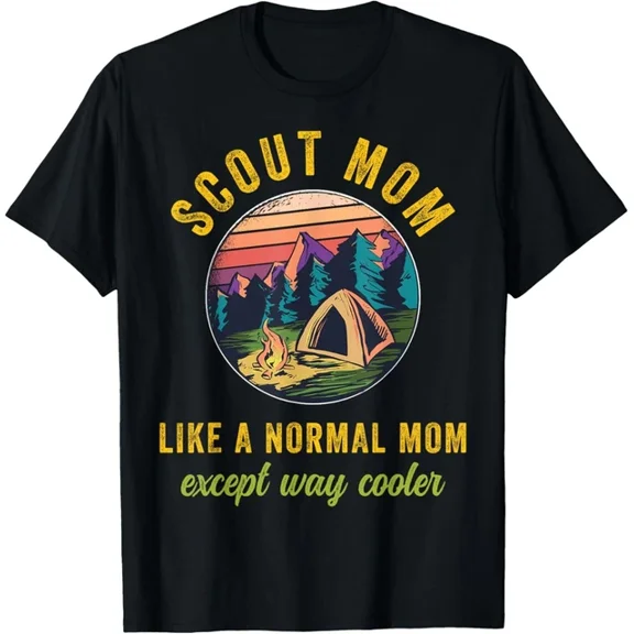 QUNHSHIRT Scout Mom Scouting Troop Leader Boys Girls Camping Lovers T-Shirt Unisex S-5XL Hot Trending Shirt, Vintage Birthday Gift