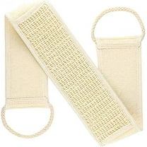 Loofah Back Scrubber - Exfoliating Loofah Back Scrubber,Back Scrubber Long Shower Luffa Sponge with Bar Soap Pocket, Body Sponge Scratcher with Natural Loofah for Bath Shower