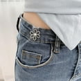 thumbnail image 3 of 8 Set Pant Waist Tightener Flower Buttons Pins For Loose Jeans, 2025 New Adjustable Waist Buckle Extender Set Pants Clips, Pant Waist Tightener, Flower Shaped Pins, No Sewing For Jeans, Skirts, 3 of 7