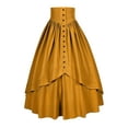 thumbnail image 1 of NMMUED Vêtements d'Halloween pour Femmes Jupes Gothiques pour Femmes Vêtements d'Halloween pour Femmes Tenues Gothiques pour Femmes Jupe Médiévale Tenue Renaissance Femmes Vêtements Gothiques pour Femmes Jaune P, 1 of 3