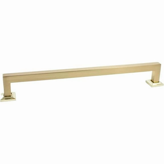 Rusticware 997SB 9 in. Center-to-Center Modern Square Door Pull - Satin Brass