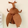 thumbnail image 3 of Simulation Plush Insect Backpack Stuffed Rhinoceros Beetle Shaped Bag Cartoon Insect Toys Kawaii Storage Backpack, 3 of 7