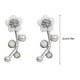 thumbnail image 5 of Aretes ligeros Jumpingount para mujer flores delicados perlas dorado, 5 of 6