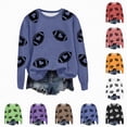 thumbnail image 2 of Godom Womens Sweatshirts Crewneck Rugby Printed Long Sleeve Tops Oversized Pullover Sweatshirt for Women, 2 of 7