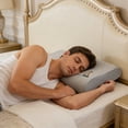 thumbnail image 6 of Btomtd Summer Ice Silk Honeycomb-Textured Pillow Cases, Latex Pillowcase & Memory Pillow Cover - Cool Pillowcases for Hot Sleepers, 1PC (20 x 12 inch, Gray), 6 of 6