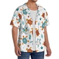 thumbnail image 2 of Pofeuu Various Turtle Print Mens Casual Short Sleeve Shirts Beach Summer Spread Collar Pocket Tops Men's Casual Short-sleeved Shirt-Small, 2 of 5