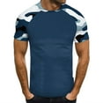 thumbnail image 2 of Men Summer Tops Men Small Long Sleeve Shirts Mens Tees Shirts Mens V Neck Casual Medium Short Sleeve Athletic Long Tee Clothe Set Athletic Tee Top Running S Tops Blue 2XL, 2 of 5