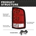 thumbnail image 5 of Tail Lights Assembly Rear Lights Compatible with 2007-2013 GMC Sierra 1500 2500 HD 3500 HD 25958484, GM2800208 Passenger Side w/harness&bulbs, 5 of 18