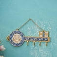 thumbnail image 4 of Matashi Hand-Painted Enamel Menorah and Jerusalem Cityscape Design Decorative Hanging Wall Hooks  for Entryway Hallway, 4 of 7