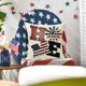 thumbnail image 1 of Fundas de cojín del 4 de julio con diseño de bandera patriótica y estrellas, decoración para sofá, dormitorio y hogar., 1 of 6