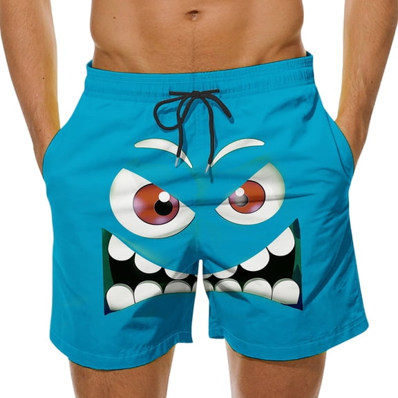 Abomasnow Men's Big and Tall Swim Trunk Quick Dry 9 inch Bathing Suit with Pockets Summer Beach Shorts S-5XL
