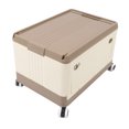 thumbnail image 1 of Storage Bins with Wheels & Lids, Stackable Folding Storage Box Rolling Crate, Collapsible Closet Organizers Box Foldable Storage Containers Moving Boxes for Home Office Bedroom, 1 of 7