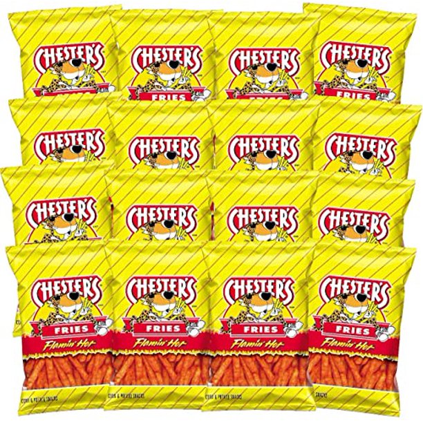 Chester's Flamin' Hot Fries Snack Pack Of 16 Gluten Free Healthy