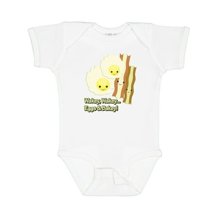 

Inktastic Cute Kawaii Wakey Wakey Eggs N Bakey Gift Baby Boy or Baby Girl Bodysuit