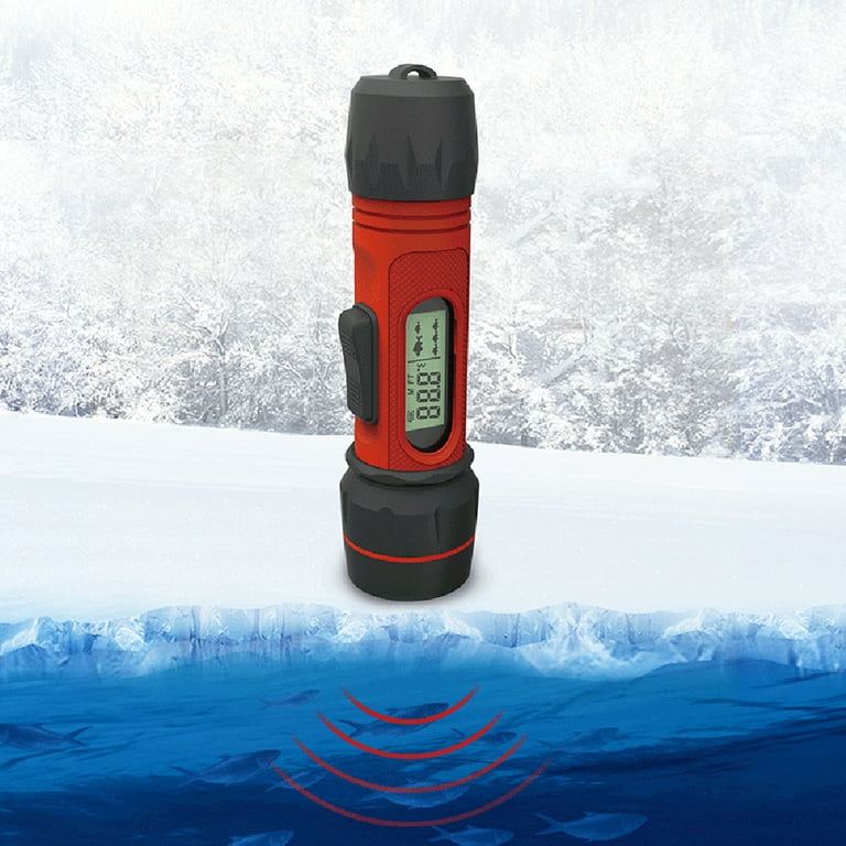 Meterk Sonar Ice Fishing Fishfinder with LED Underwater Light Wireless Handheld Fishfinder with 0.8-90m Detection Depth, Size: 54, Black