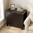 thumbnail image 4 of Gymax Commode à 3 Tiroirs 28,5 Po de Large Commode Moderne Grande Table de Nuit pour Chambre, 4 of 9