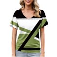 thumbnail image 1 of Blusas de Manga Corta Casuales para las Mujeres Imprimir V-Cuello Suéter Blusa de Poliéster Sudadera de Moda, Top de las Señoras para Invierno Primavera Uso Diario, 1 of 6