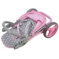 thumbnail image 2 of Cotton Candy Pink Doll Jogger Stroller in Grey Polka Dots, Fits Dolls Up to 24", 2 of 6