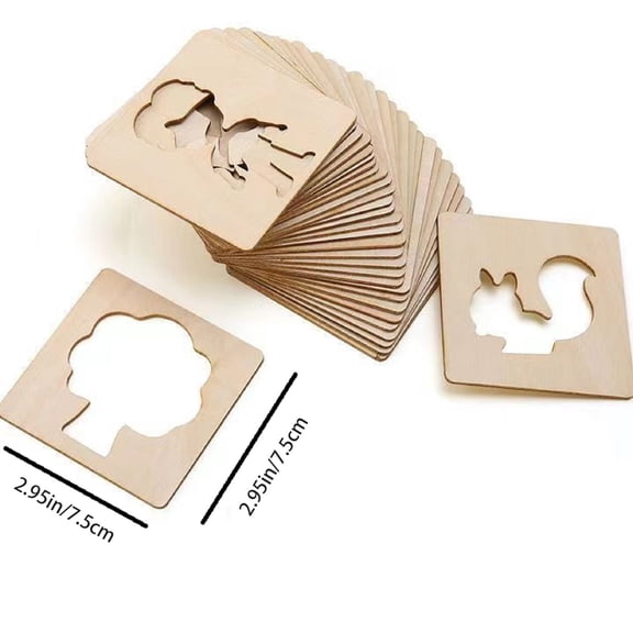 Drawing Templates * 20 20 Random Wooden Painting Templates for Children: Inspiring Creativity and Skill Development