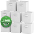 thumbnail image 3 of Fabric Storage Cubes for Cube Organizer - 8 Pack Heavy Duty Beige Storage Bins - 11 Inch Cube Storage Bin, Use As A Clothes Storage Box In Closet, Bas, 3 of 4