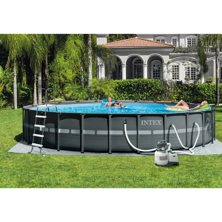 Intex Ultra Frame 26' x 52" Round Above Ground Outdoor Swimming Set - Walmart.com