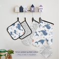 thumbnail image 5 of Whales Leaves Bubbles Apron Set with Oven Mitts Pot Holders Set of 5 Kitchen Stuff Accessories, 5 of 6
