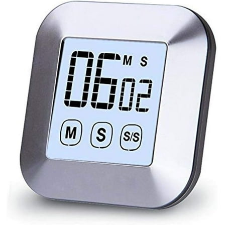 LINLIN Kitchen Timer, Electronic Touch Screen Timer with Alarm, Stand,Count Down & Up, Large LCD Screen Timer for Kitchen,Cooking