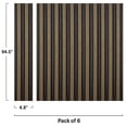 thumbnail image 3 of Concord Panels | Faux Wood Slat - Walnut | Waterproof Slat Panel | 94.5” x 4.8” Each | Wood Wall Panels for Interior Decor CO600-11 (Pack of 6 - 18.9 sqft), 3 of 5