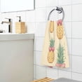 thumbnail image 3 of Yayeee 2 Pack Hand Towels for Bathroom 100% Cotton 16" x 28" Soft Absorbent Kitchen Towel, Sunshine Pineapples, 3 of 7