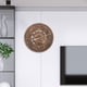 thumbnail image 5 of Reloj de pared ,8 pulgadas, resistente al agua con pantalla de temperatura, estatua decorativa de resina solar, relojes colgantes para patio,, 5 of 8
