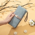 thumbnail image 4 of Cartera de mujer Cartera larga de mujer Cartera de PU Cartera con correa para la muñeca Cartera, 4 of 5