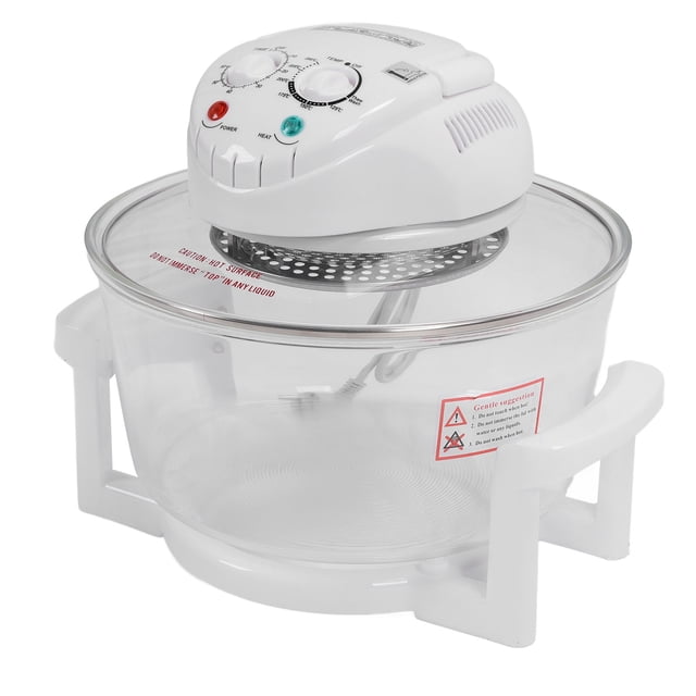 Freidora De Aire De Vidrio De 12l, 65 Grados Celsius A 250 Grados Celsius Temperatura Ajustable, 360 Visibles Oills Oills Cooker Con Temporalizador Para Papas Fritas,