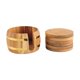 thumbnail image 1 of Palabas de madera Juego de 6 almohadillas de copa de bebidas con posavas de madera acacia con soporte para la oficina Bar Farmhouse Housewarming Gift, 1 of 9