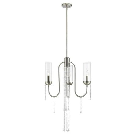 3 Light Chandelier in Metropolitan Style 21 inches Wide By 85.5 inches High Bailey Street Home 372-Bel-1918275