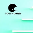 thumbnail image 1 of Custom Decals Touchdown Wall Art Size: 18 X 18 Inches Color: Black, 1 of 1