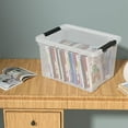 thumbnail image 6 of 40 Quart Plastic Clear Latching Bin with Lid, Plastic Storage Box with Wheels, 4 Packs, 6 of 7