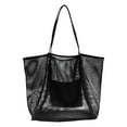 thumbnail image 1 of Bolso de playa para hombre y mujer, sencillo, de gran capacidad, versátil y ligero. Negro, 1 of 9