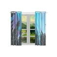 thumbnail image 2 of CADecor Starry Night Window Kitchen Curtain, Nothern Light Forest Night Sky Window Treatment Panel Curtains,26x39 inches,Set of 2, 2 of 3