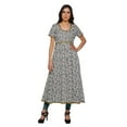 thumbnail image 1 of Moomaya Kurta à Manches Courtes Imprimée pour Femmes, Fente avant, Vêtements d'Été, 1 of 6
