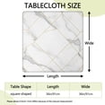 thumbnail image 2 of White Gold Geometric Marble Square Fitted Tablecloth with Elastic Edge,Square Table Cover,Washable Elastic Table Cover for Home Kitchen Party Decor 36"x36", 2 of 6