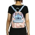 thumbnail image 7 of Disney Stitch Applique Character Head Pink Dress Pattern 10.6" Mini Backpack, 7 of 7